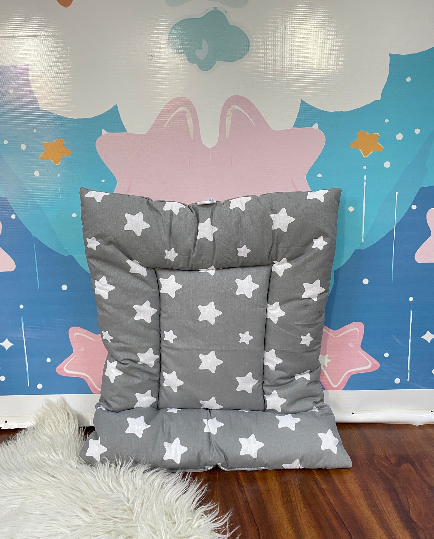 8 Pieces Bedding Set - Grey Stars