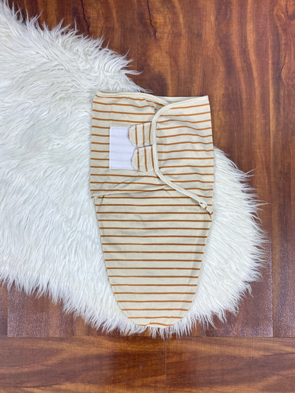 Baby Swaddle- Brown Strips