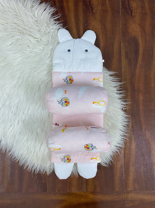 Baby Head Support Pillow - Pink Duck