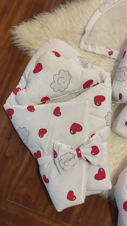 9pcs Fancy & Stylish Baby Bedding Set -