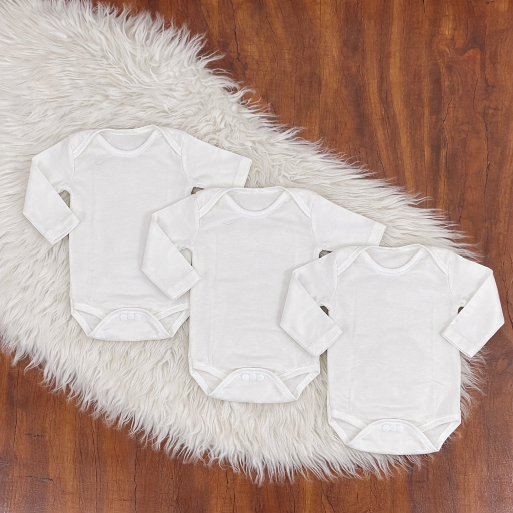 Pack of 3 Baby Romper - White